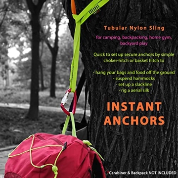 GM CLIMBING 16mm Nylon Sling Runner 60cm in Gray