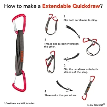 GM CLIMBING 16mm Nylon Sling Runner 60cm in Gray