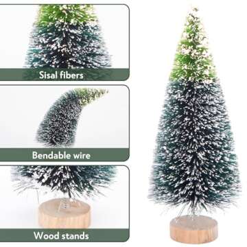 LOVEINUSA Mini Bottle Brush Trees - 40Pcs for Christmas