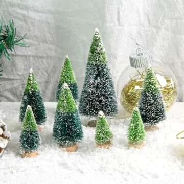 LOVEINUSA Mini Bottle Brush Trees - 40Pcs for Christmas