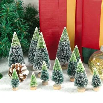 LOVEINUSA Mini Bottle Brush Trees - 40Pcs for Christmas