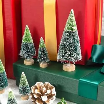 LOVEINUSA Mini Bottle Brush Trees - 40Pcs for Christmas