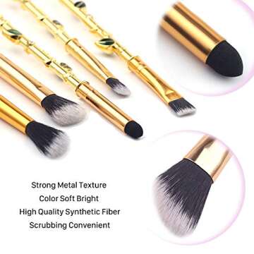 Rose Eye Makeup Brush Set - 5 Magical Wand Brushes