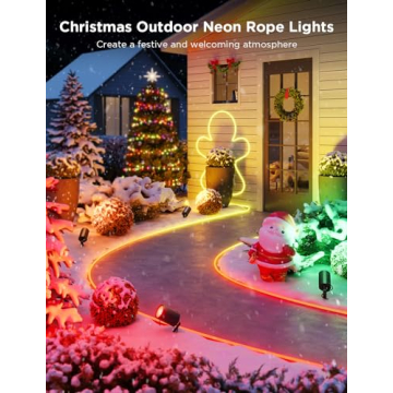 Govee Outdoor Rope Lights, Smart 32.8ft RGBIC Lights for All Occasions