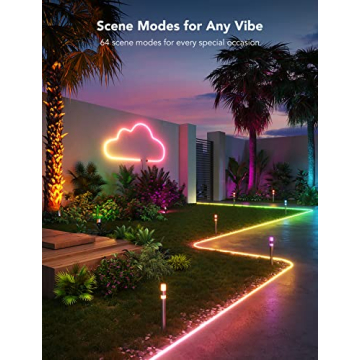 Govee Outdoor Rope Lights, Smart 32.8ft RGBIC Lights for All Occasions