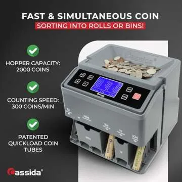 Efficient Cassida C300 Coin Counter & Sorter