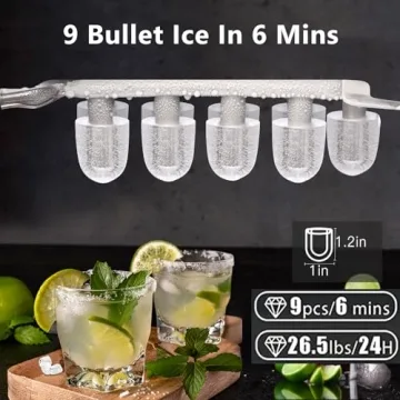 Compact Ice Maker - 9 Ice Cubes in Just 6 Minutes