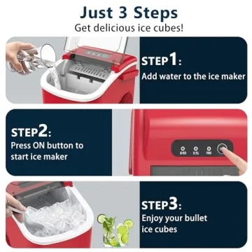 Compact Ice Maker - 9 Ice Cubes in Just 6 Minutes