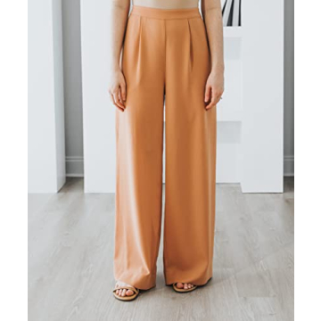 The Drop Women's Cork Wide Leg Pull-On Pant – Elegant Comfort in Fashion