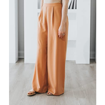 The Drop Women's Cork Wide Leg Pull-On Pant by @withloveleena