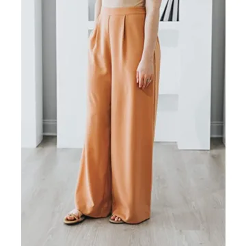 The Drop Women's Cork Wide Leg Pull-On Pant by @withloveleena