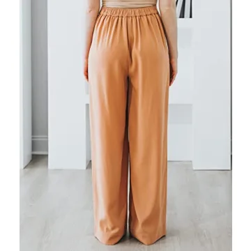 The Drop Women's Cork Wide Leg Pull-On Pant by @withloveleena
