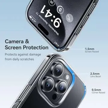 CASEKOO for iPhone 14 Pro Max Case Crystal Clear, [Never Yellow Technology] [10FT Mil-Grade Protection] Transparent Slim Cover Women Men for iPhone 14 Pro Max Phone Case 6.7'', Clear