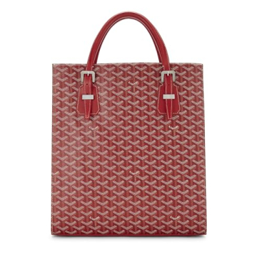 Goyard Pre-Loved Red Goyardine Canvas Comores Bag