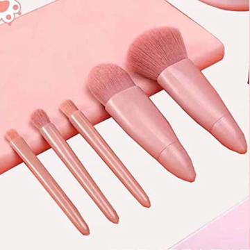 COSHINE Mini Travel Makeup Brush Set with Mirror
