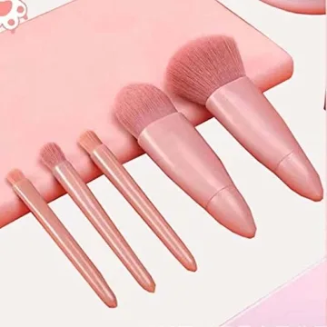 COSHINE Mini Travel Makeup Brush Set with Mirror