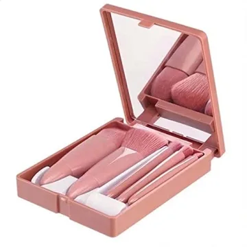 COSHINE Mini Travel Makeup Brush Set with Mirror