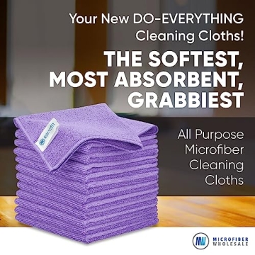 12x12 Buff Pro Microfiber Cloths - Premium 12 Pack