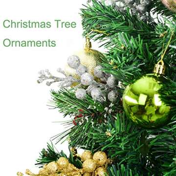 Artiflr 14 Pack Christmas Glitter Berries Stems Clearance, 7.8 Inch Artificial Christmas Picks for C...