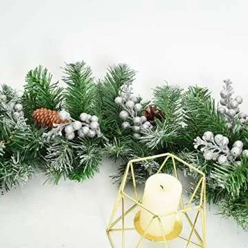 Artiflr 14 Pack Christmas Glitter Berries Stems Clearance, 7.8 Inch Artificial Christmas Picks for Christmas Tree Ornaments, DIY Xmas Wreath, Crafts, Holiday and Home Decor, Silver
