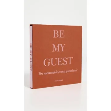 Elegant Rust/Pink Guest Book for Weddings and Events