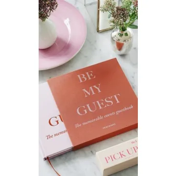 Elegant Rust/Pink Guest Book for Weddings and Events