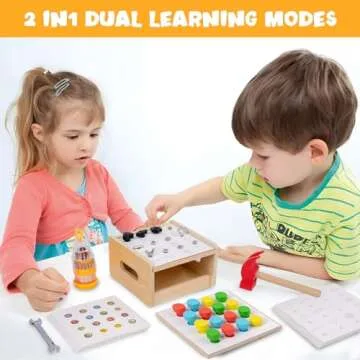 Adena Montessori 2 in 1 Tool Set for Kids 3-5 Years