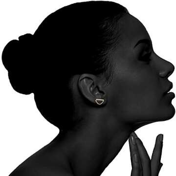 Elegant PAVOI 14K Rose Gold Bar Chain Earrings