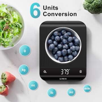 Ultrean Food Scale, Digital Kitchen Scale Weight Grams and Ounces for Baking Cooking and Meal Prep, ...
