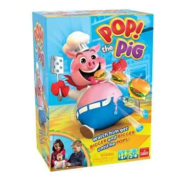 Goliath Pop The Pig (Bigger & Better) w/Greedy Granny Old Maid Card Game, Multi Color