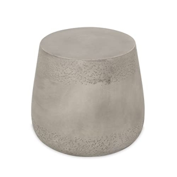 Stylish Phoebe Concrete Outdoor Accent Table by Christopher Knight Home