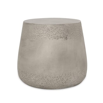 Stylish Phoebe Concrete Outdoor Accent Table by Christopher Knight Home