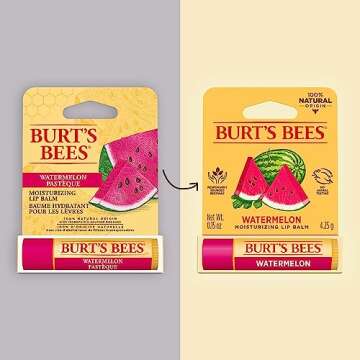 Burt's Bees Watermelon Lip Balm - Natural Lip Moisturizer with Flavor