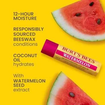 Burt's Bees Watermelon Lip Balm for Hydrated Lips