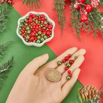 SUNNYCLUE Christmas Vase Filler Pearls - 1000Pcs Acrylic Beads
