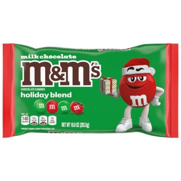 M&M's Chocolate Christmas Candy Stocking Stuffers 10 Oz