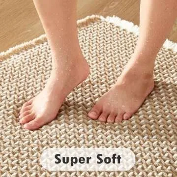 TYUU Boho Bathroom Rugs - Super Absorbent Non-Slip Mats