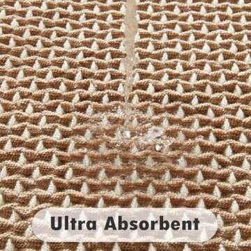 TYUU Boho Bathroom Rugs - Super Absorbent Non-Slip Mats