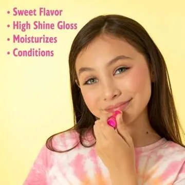 Lip Smacker Lippy Pals Swirls, Sanrio Hello Kitty, Flavored Moisturizing & Smoothing Soft Shine Lip Balm, Hydrating & Protecting Fun Tasty Glossy Finish, Cruelty-Free & Vegan - Cheerful Cherry, Kiwi