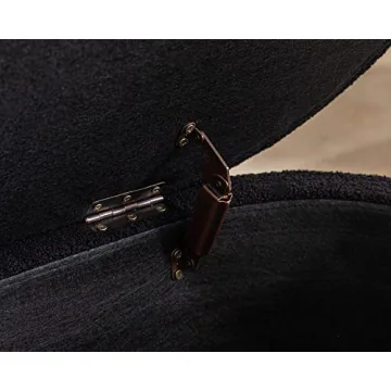 DM Furniture Storage Ottoman Bench in Sleek Black