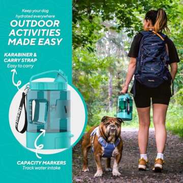 Large 77oz Portable Dog Water Bottle for Any Adventure