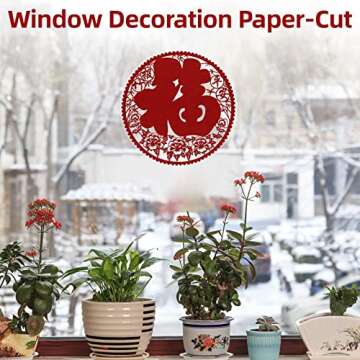 Chinese Handmade Paper-Cut - 8 Pcs Traditional Art Paper Cutting Souvenir Collection with 4 Pcs Scissors-Cut Bookmarks - Intangible Cultural Heritage for Chinese New Year Decorations