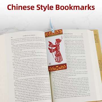 Chinese Handmade Paper-Cut - 8 Pcs Traditional Art Paper Cutting Souvenir Collection with 4 Pcs Scissors-Cut Bookmarks - Intangible Cultural Heritage for Chinese New Year Decorations