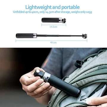 PGYTECH Extension Pole Tripod Mini Tripod for OSMO Action 4/3/2,OSMO Pocket 2 Gopro Tripod for Gopro 10/9/8/7, Insta360, XiaoYi, Feiyu Pocket