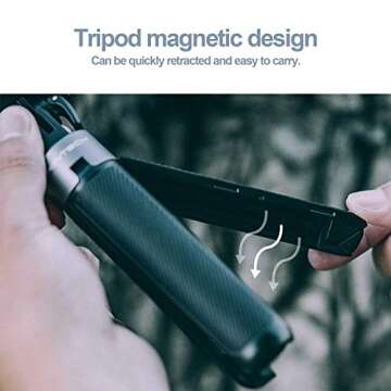 PGYTECH Extension Pole Tripod Mini Tripod for OSMO Action 4/3/2,OSMO Pocket 2 Gopro Tripod for Gopro 10/9/8/7, Insta360, XiaoYi, Feiyu Pocket