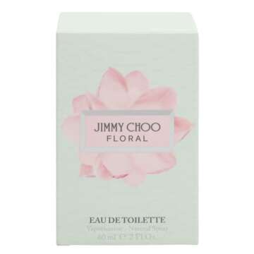 JIMMY CHOO Floral Eau de Toilette - Long Lasting Fragrance with notes of Nectarine, Sweet Pea & Musk - Fruity & Musky - 2.0 fl. oz.