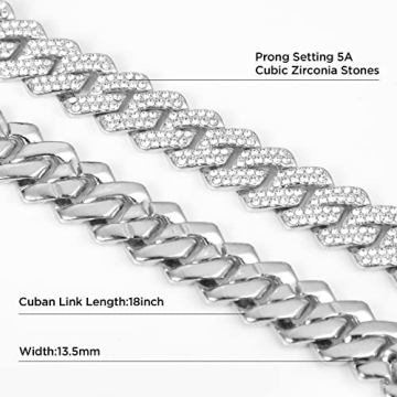 GOODAT Cuban Link Chains for Men and Women - Iced Out Jewelry