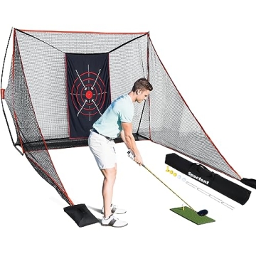 Spectent Golf Practice Net Heavy Duty 10x7ft with Accessories