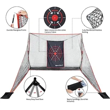 Spectent Golf Practice Net Heavy Duty 10x7ft with Accessories