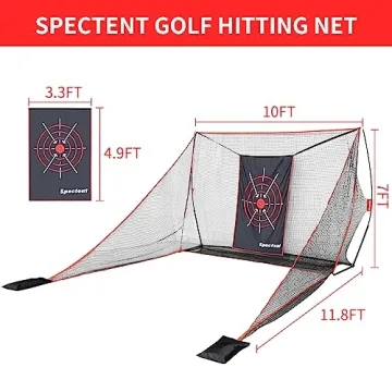 Spectent Golf Practice Net Heavy Duty 10x7ft with Accessories